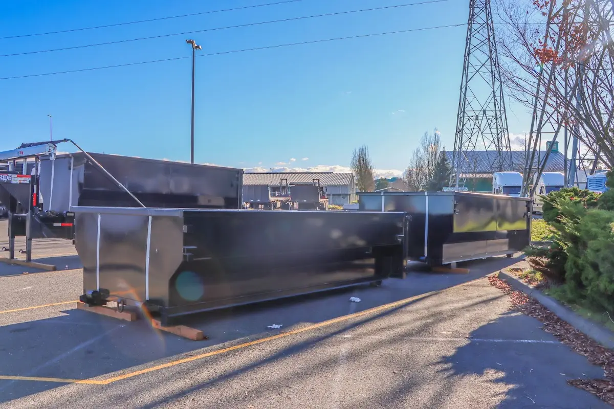 Roll-off dumpster ready for waste disposal at job site for Residential Dumpster Rental in Aberdeen